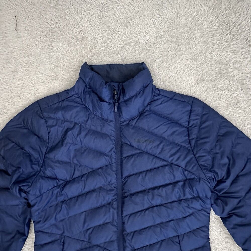 Marmot Womens Highlander Duck Down Fill Winter Jacket Blue Coat Sz M Puffer EUC - Picture 3 of 13